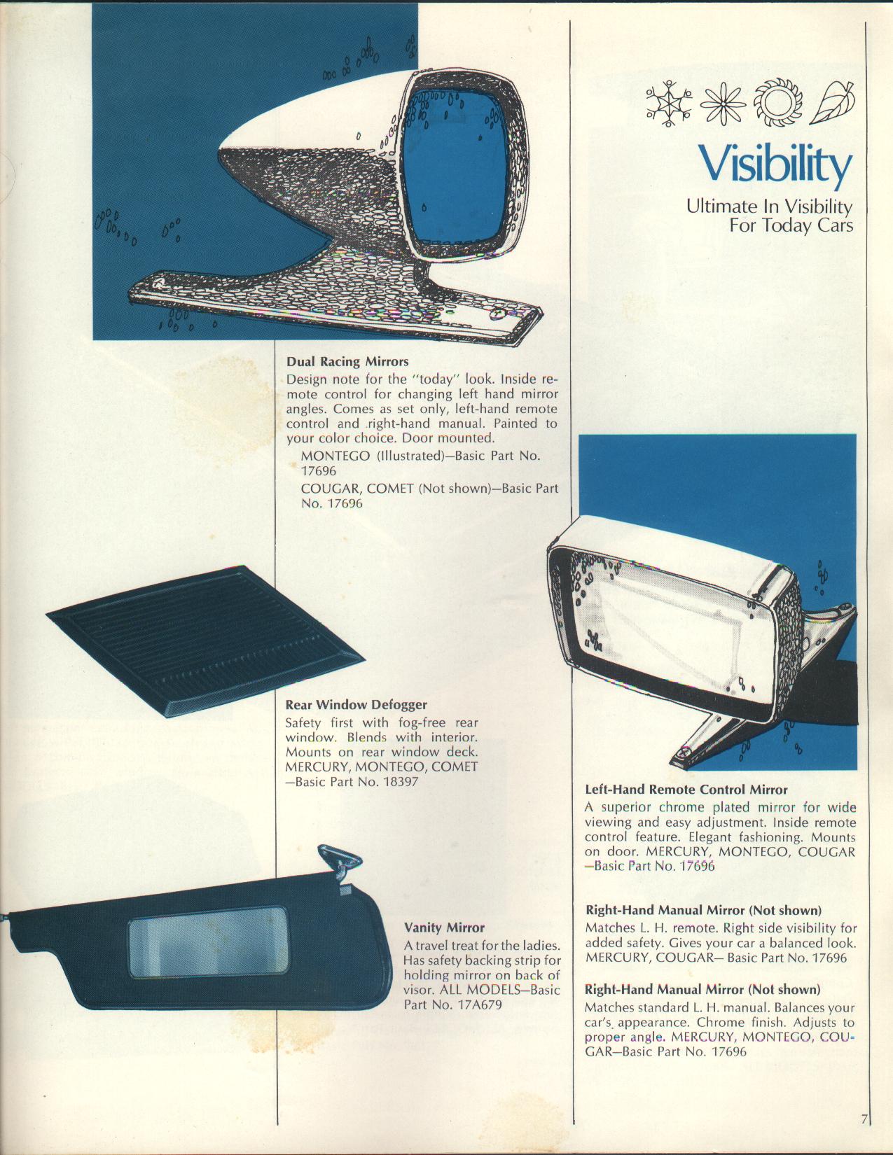 1972 Mercury Accessories Brochure Page 7